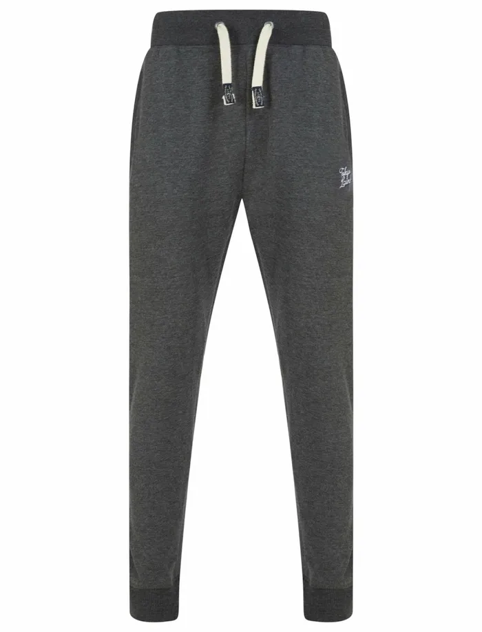 Men Joggers Tokyo Laundry Peckham Brushback Fleece Cuffed Joggers In Charcoal Marl 8211 Tokyo Laundry Charcoal
