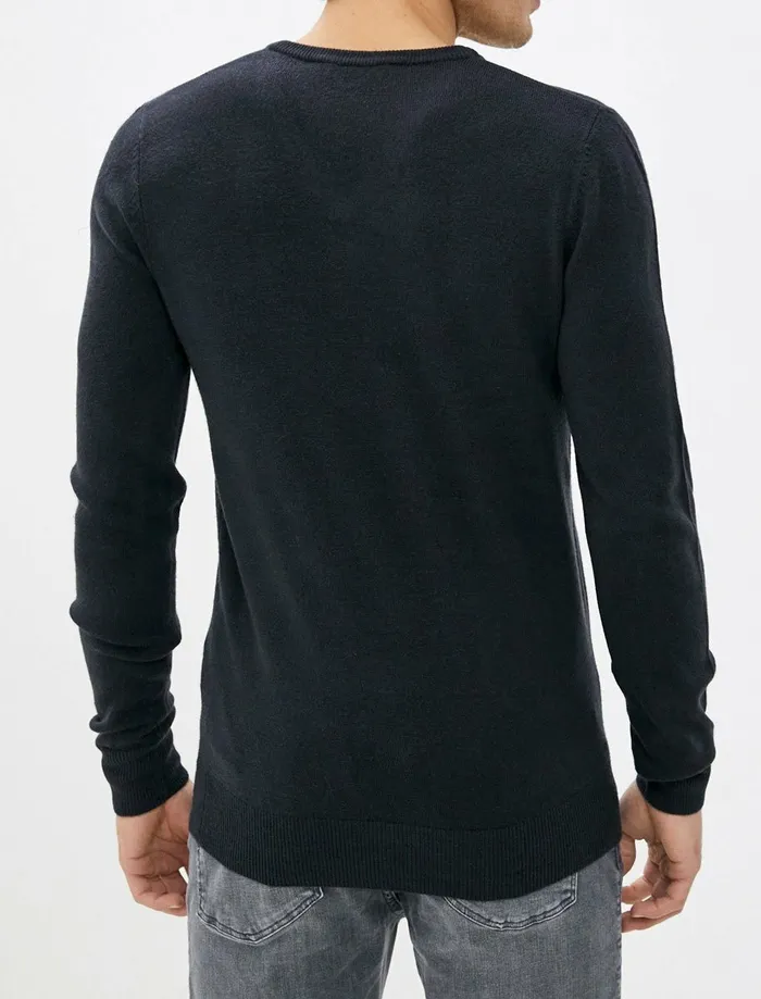 Men Jumpers and Cardigans Tokyo Laundry Silvo Soft Cashmillon V Neck Jumper In Dark Navy 8211 Kensington Eastside Navy