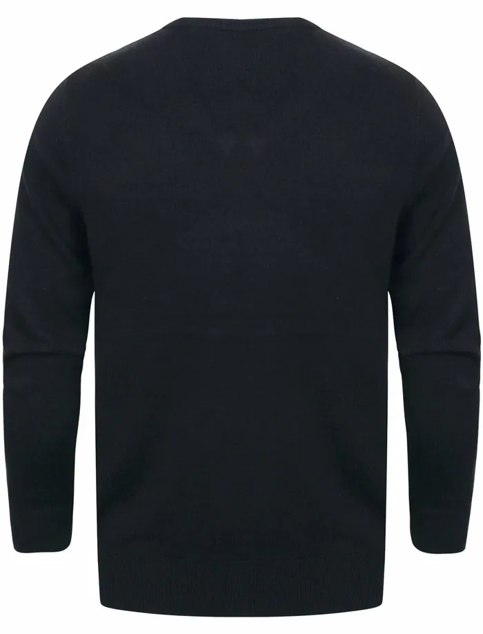 Men Jumpers and Cardigans Tokyo Laundry Silvo Soft Cashmillon V Neck Jumper In Dark Navy 8211 Kensington Eastside Navy