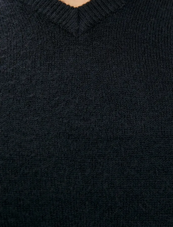 Men Jumpers and Cardigans Tokyo Laundry Silvo Soft Cashmillon V Neck Jumper In Dark Navy 8211 Kensington Eastside Navy