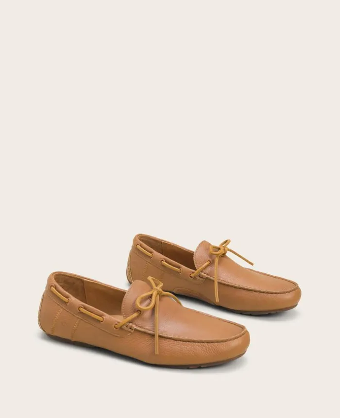 Men Loafers Kenneth Cole GENTLE SOULS Nyle Leather Driver Boat Shoe Luggage Men Loafers Kenneth Cole GENTLE SOULS Nyle Leather Driver Boat Shoe Luggage
