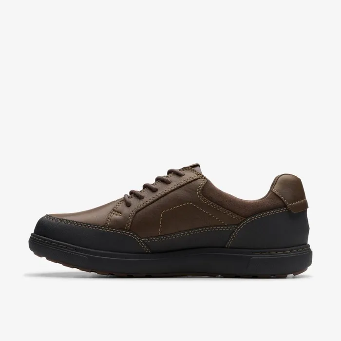 Men Mapstone Lo GoreTex Dark Brown Leather Clarks Casual Dress Shoes