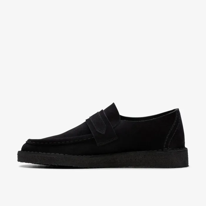 Men Nomad Loafer Black Suede Clarks Loafers and Slip Ons