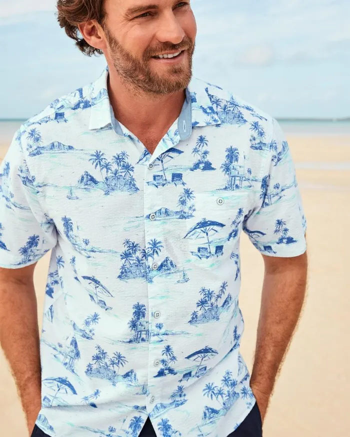 Men Nova Wave Beach Days ShortSleeve Shirt White Tommy Bahama Shirts Men Nova Wave Beach Days ShortSleeve Shirt White Tommy Bahama Shirts