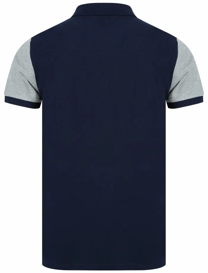 Men Polo Shirts Tokyo Laundry Nathan Colour Block Cotton Pique Polo Shirt In June Bug 8211 Le Shark Green