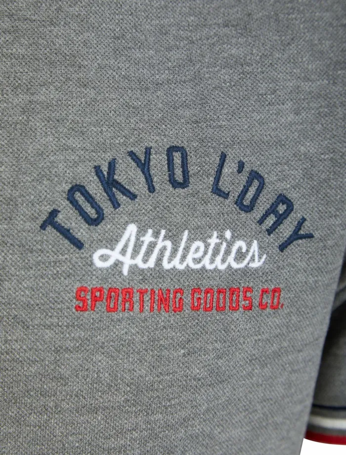Men Polo Shirts Tokyo Laundry Parkersburg Cotton Pique Polo Shirt In Mid Grey Marl 8211 Tokyo Laundry Grey