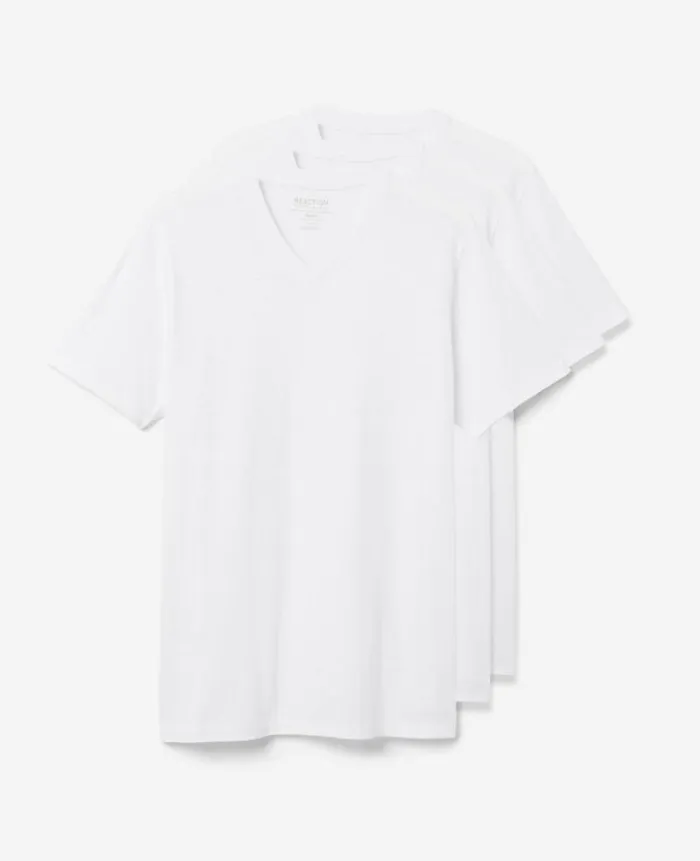 Men Polos and TShirts Kenneth Cole Cotton VNeck Undershirt 3Pack White Men Polos and TShirts Kenneth Cole Cotton VNeck Undershirt 3Pack White