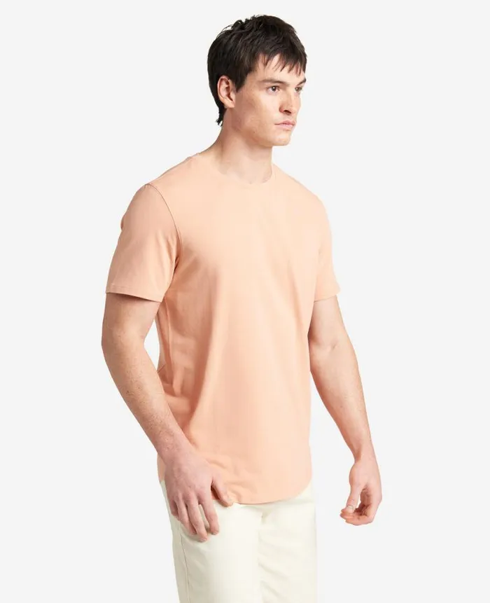Men Polos and TShirts Kenneth Cole The Performance Crew Neck Tshirt Coral