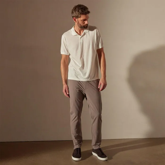 Men PolosNovelty Tops James Perse Luxe Lotus Jersey Polo White