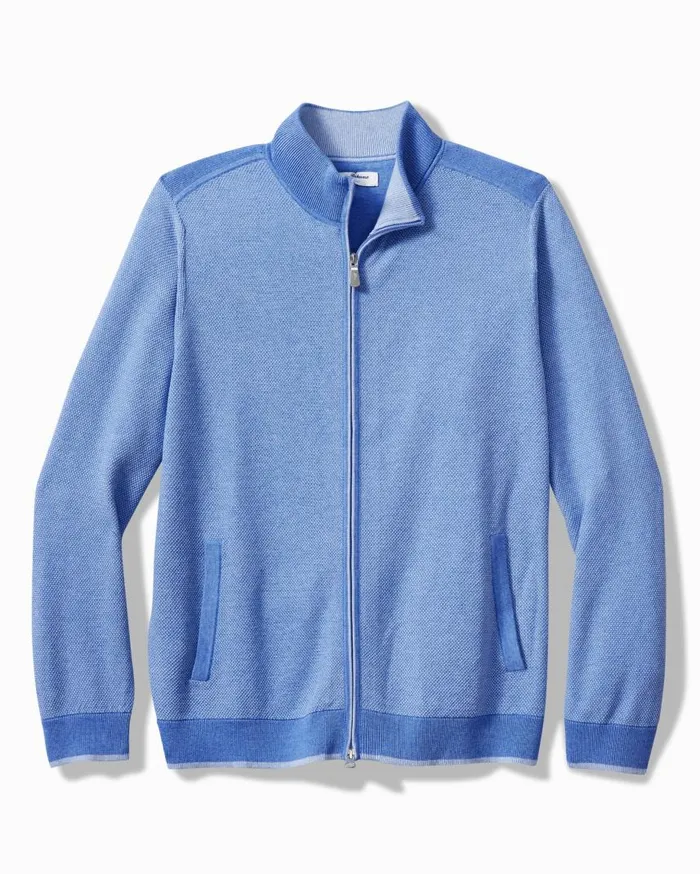 Men Saltwater Lightweight Textured Crew Sweater Coastline Tommy Bahama Sweaters