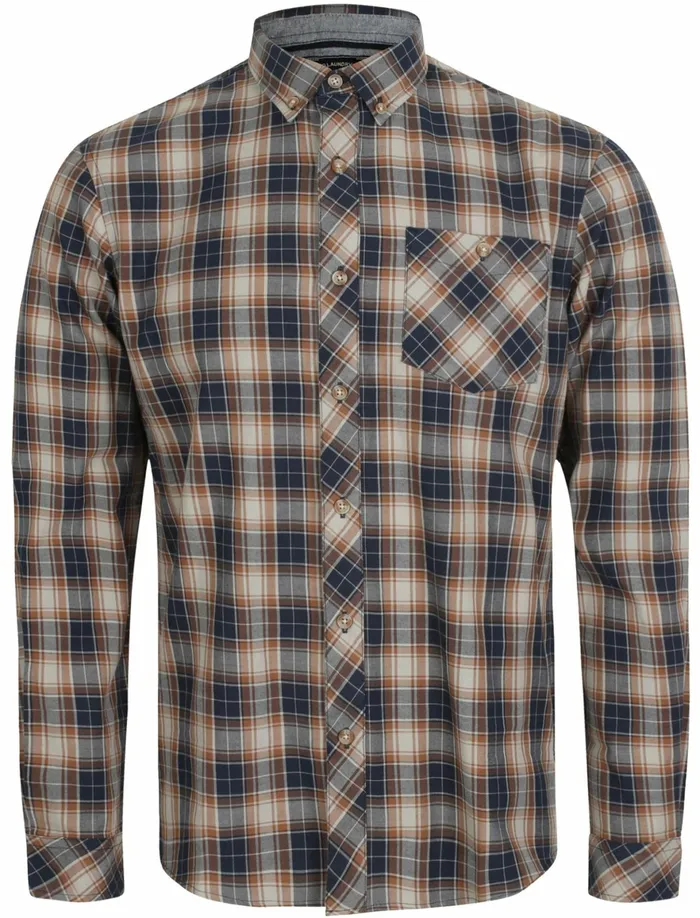 Men Shirts Tokyo Laundry Roma Checked Long Sleeve Cotton Shirt In Sepia Grey 8211 Tokyo Laundry Grey Men Shirts Tokyo Laundry Roma Checked Long Sleeve Cotton Shirt In Sepia Grey 8211 Tokyo Laundry Grey