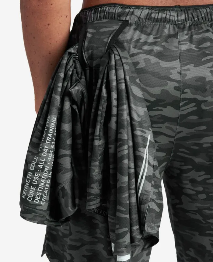Men Shorts Kenneth Cole Active Stretch Short Black Camo Men Shorts Kenneth Cole Active Stretch Short Black Camo