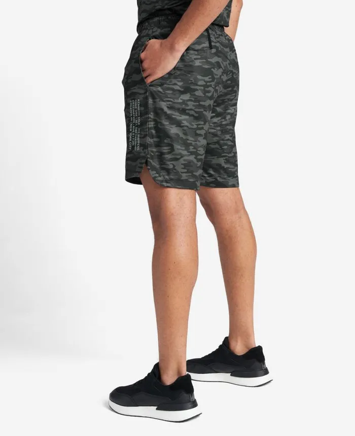 Men Shorts Kenneth Cole Active Stretch Short Black Camo Men Shorts Kenneth Cole Active Stretch Short Black Camo