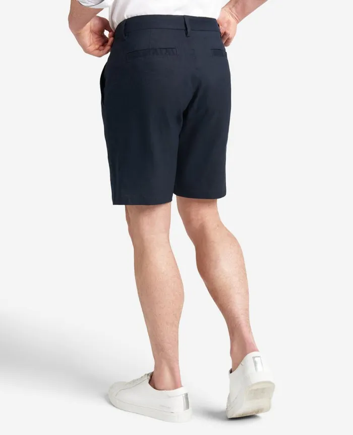Men Shorts Kenneth Cole Performance Pleated Linen Short Navy Men Shorts Kenneth Cole Performance Pleated Linen Short Navy