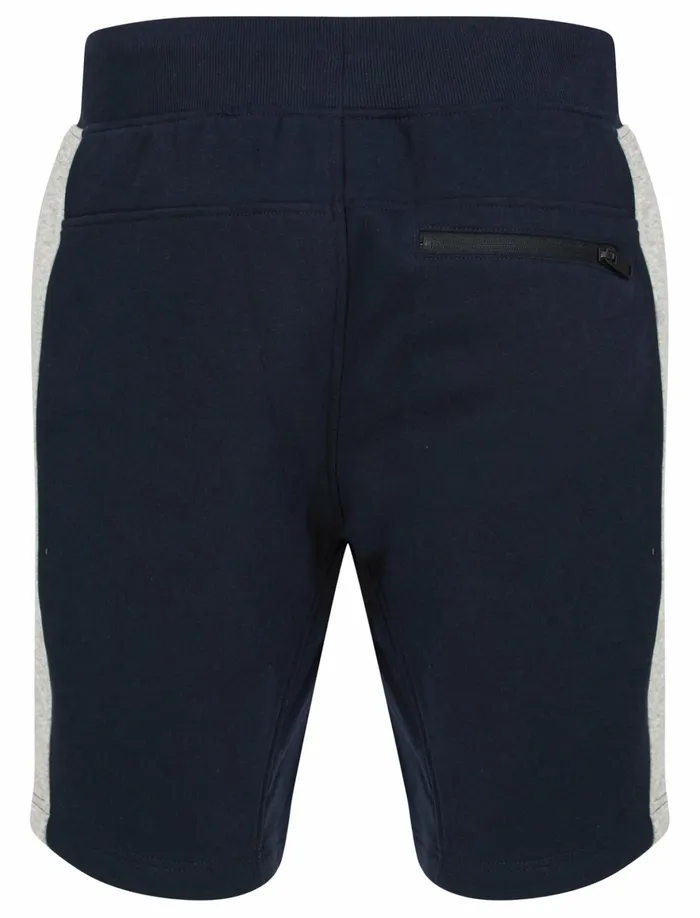 Men Shorts Tokyo Laundry Thurlow Cotton Blend Jogger Shorts With Rear Zip Pocket In Sky Captain Navy 8211 Dissident Navy