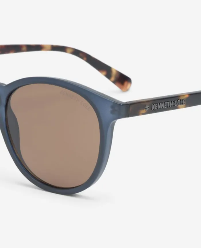 Men Sunglasses Kenneth Cole Round Sunglasses Blue Men Sunglasses Kenneth Cole Round Sunglasses Blue