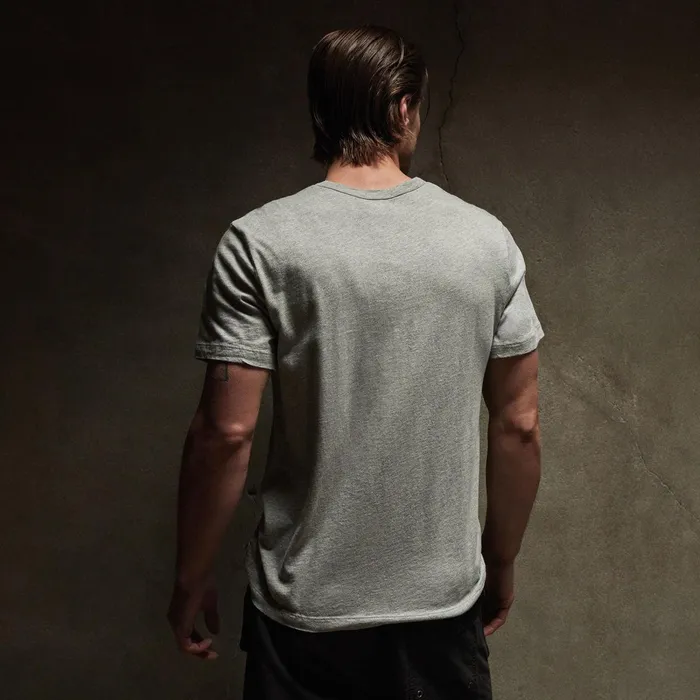 Men TShirts James Perse Short Sleeve Crew Neck Heather Grey