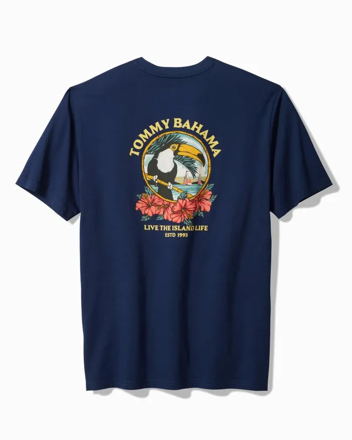 Men Toucan Season Graphic TShirt Island Navy Tommy Bahama TShirts