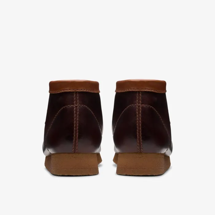 Men Walla Boot Hiker Burgundy Leather Clarks Wallabees