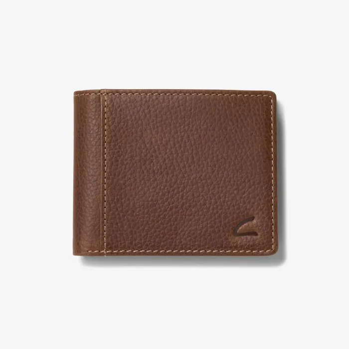 Men Weathered Pebble Slimfold Wallet Brown Clarks Wallets