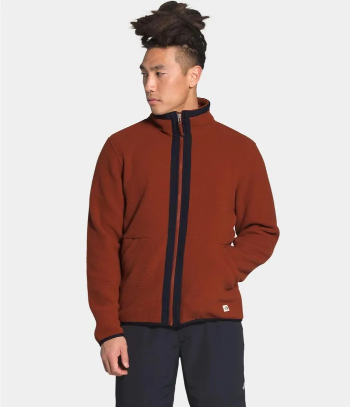 Mens Fleece The North Face Carbondale Full Zip Brandy Brownaviator Navy