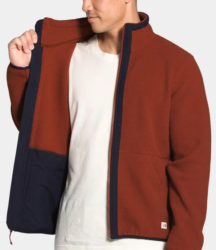 Mens Fleece The North Face Carbondale Full Zip Brandy Brownaviator Navy