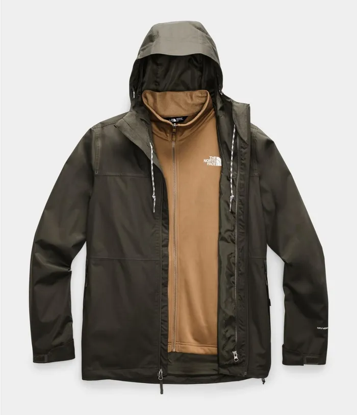 Mens Insulated and Down Jackets The North Face Arrowood Triclimate Jacket New Taupe Greenutility Brown