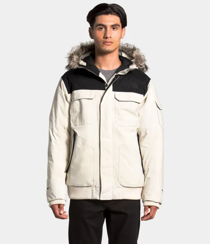 Mens Insulated and Down Jackets The North Face Gotham Jacket III Vintage Whitetnf Black