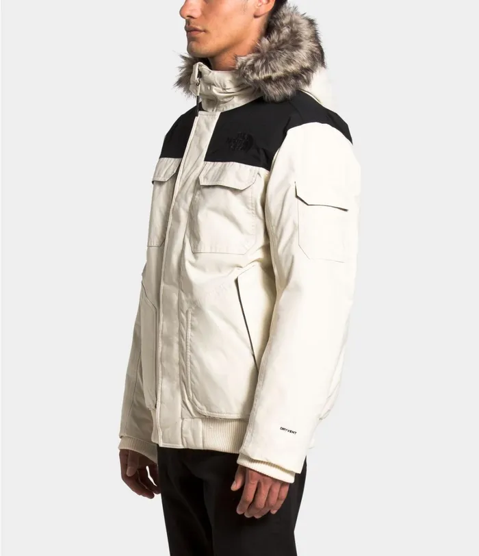 Mens Insulated and Down Jackets The North Face Gotham Jacket III Vintage Whitetnf Black