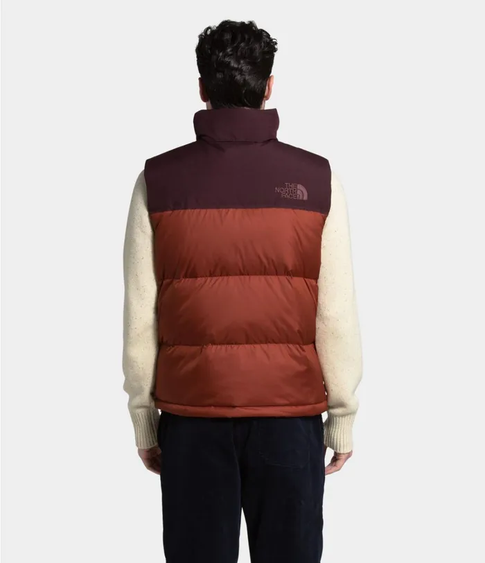 Mens Insulated and Down Jackets The North Face MENS ECO NUPTSE VEST Brandy Brownroot Brown