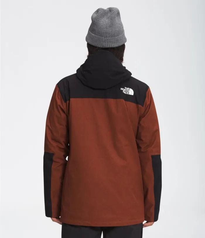 Mens Insulated and Down Jackets The North Face ThermoBall Eco Snow Triclimate Brandy Brown Heatherbrandy Brown