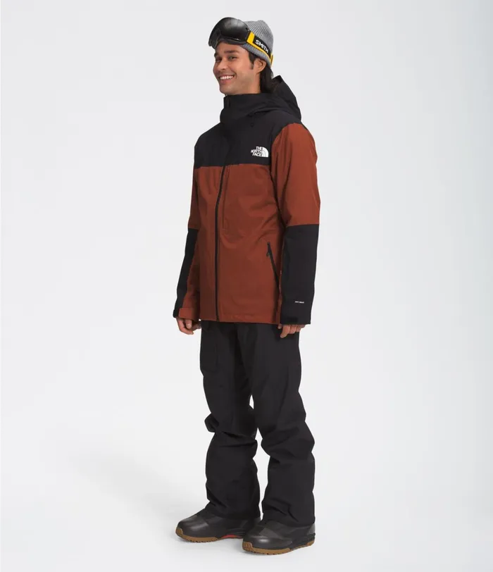 Mens Insulated and Down Jackets The North Face ThermoBall Eco Snow Triclimate Brandy Brown Heatherbrandy Brown