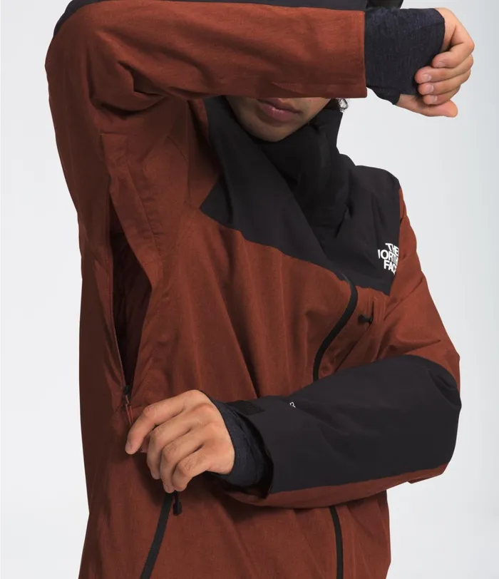 Mens Insulated and Down Jackets The North Face ThermoBall Eco Snow Triclimate Brandy Brown Heatherbrandy Brown