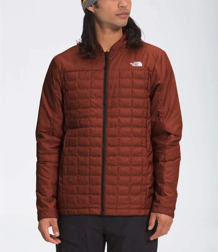Mens Insulated and Down Jackets The North Face ThermoBall Eco Snow Triclimate Brandy Brown Heatherbrandy Brown