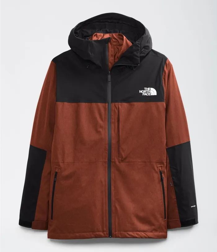 Mens Insulated and Down Jackets The North Face ThermoBall Eco Snow Triclimate Brandy Brown Heatherbrandy Brown
