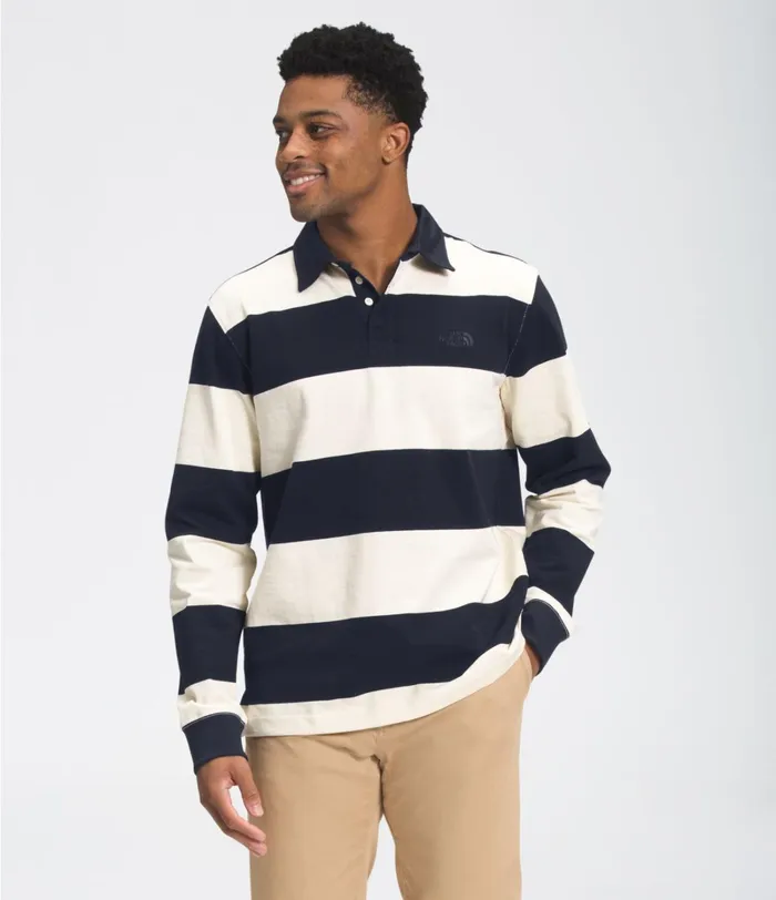 Mens Shirts and Polos The North Face Berkeley Rugby Shirt Vintage Whiteaviator Navy