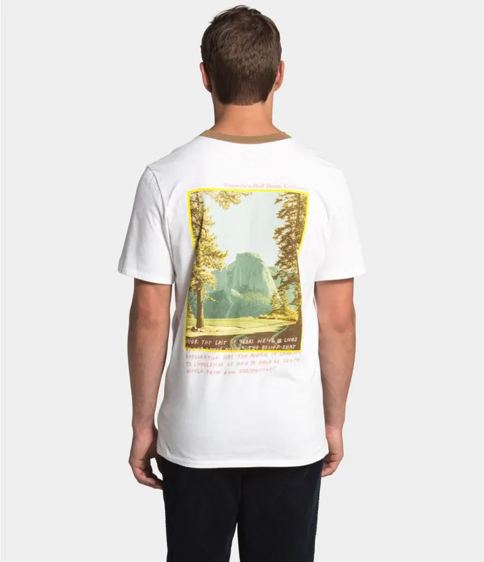 Mens TShirts The North Face Short Sleeve Rogue Graphic Tee Tnf Whiteutility Brown
