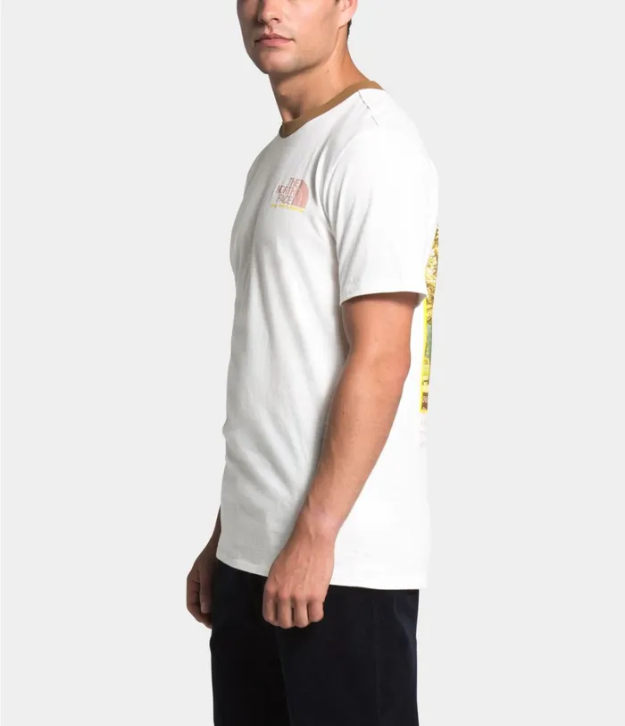 Mens TShirts The North Face Short Sleeve Rogue Graphic Tee Tnf Whiteutility Brown