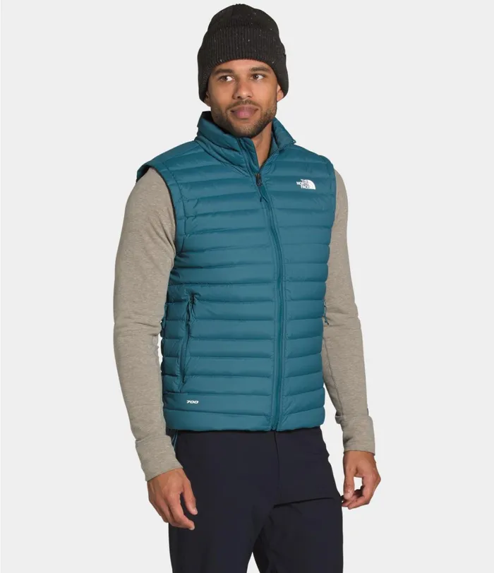 Mens Vests The North Face Stretch Down Vest Mallard Blue