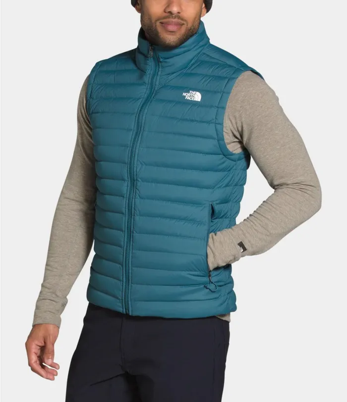 Mens Vests The North Face Stretch Down Vest Mallard Blue