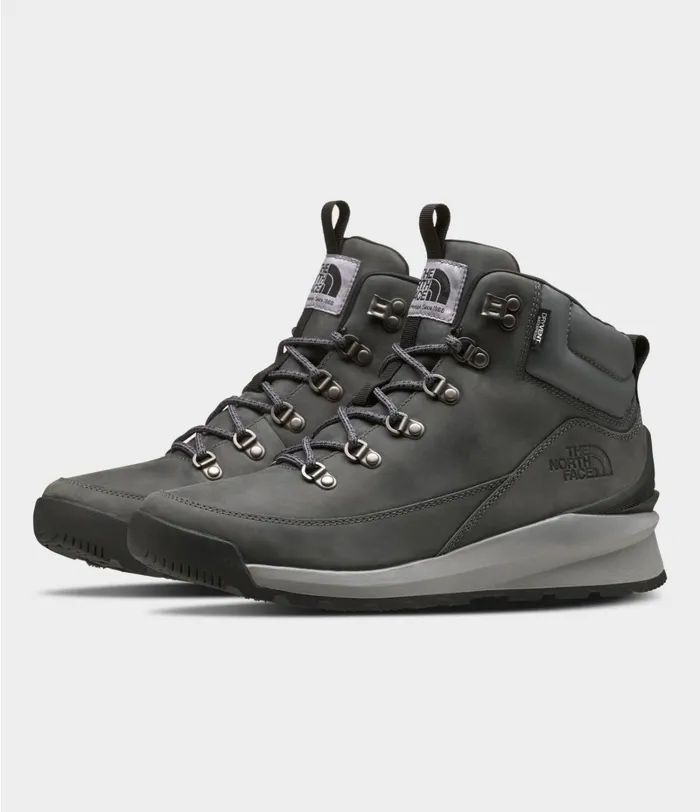 Mens Winter Boots The North Face BackToBerkeley Mid WP Zinc Greytnf Black