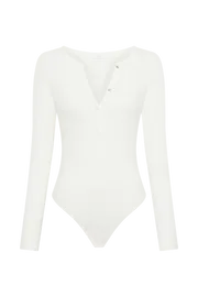 Meshki Bodysuits Naomi Long Sleeve Bodysuit 8211 White White 8211 Women