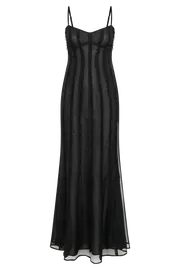 Meshki Maxi Dresses Jacinta Chiffon Maxi Dress 8211 Black Black 8211 Women