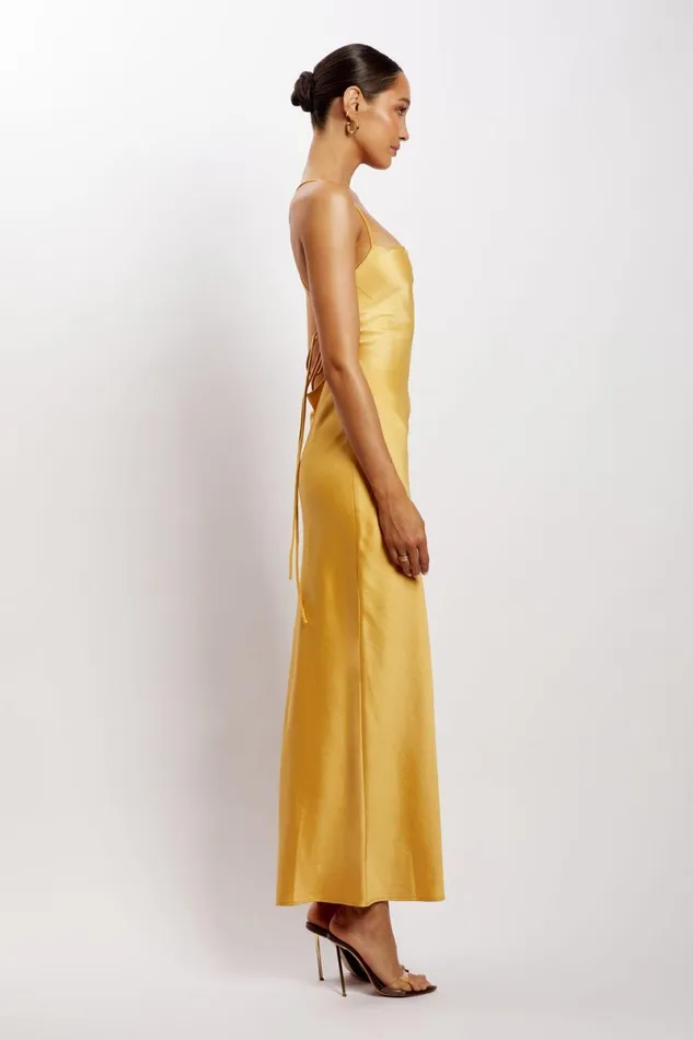 Meshki Maxi Dresses Sydney Straight Neck Slip Maxi Dress 8211 Yellow Yellow 8211 Women