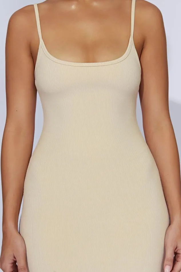 Meshki Midi Dresses Alexis Ribbed Cami Midi Dress 8211 Cream Cream 8211 Women