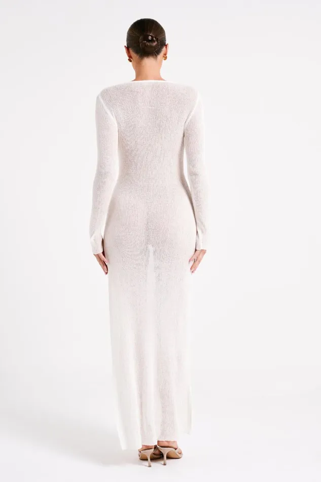 Meshki Midi Dresses Imelda Knit Cover Up Midi Dress 8211 White White 8211 Women Meshki Midi Dresses Imelda Knit Cover Up Midi Dress 8211 White White 8211 Women