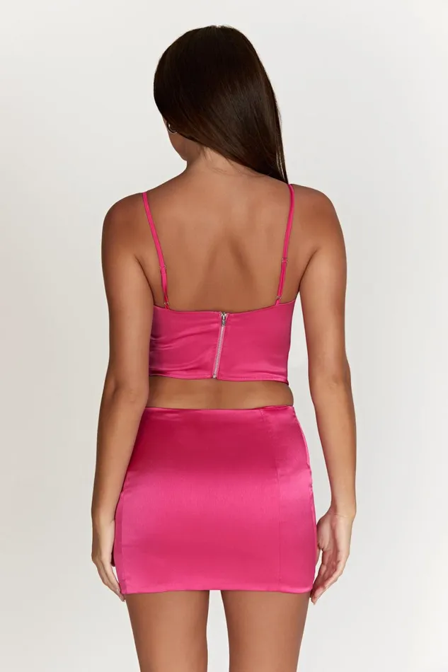 Meshki Skirts Briony Low Rise Mini Skirt 8211 Fuchsia Fuchsia 8211 Women Meshki Skirts Briony Low Rise Mini Skirt 8211 Fuchsia Fuchsia 8211 Women