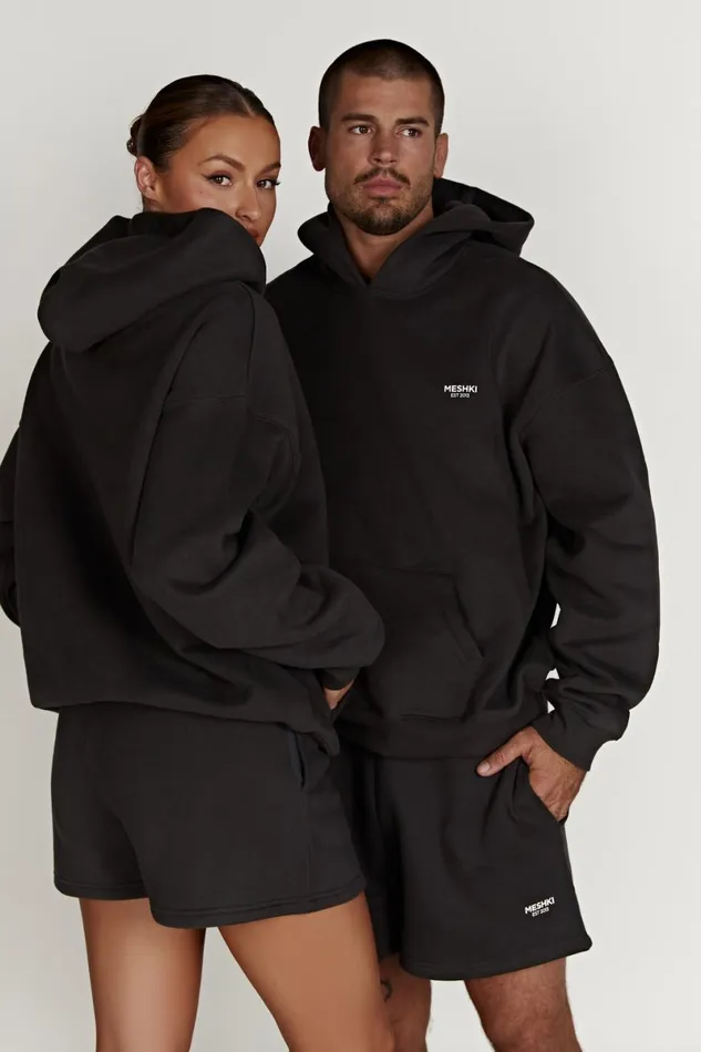 Meshki Sweaters and Hoodies Bernie Oversized Unisex Hoodie 8211 Dusk Black Duskblack 8211 Women