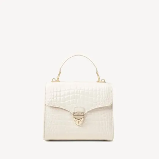 Midi Mayfair Bag Ivory Patent Croc Women Aspinal Of London Shoulder