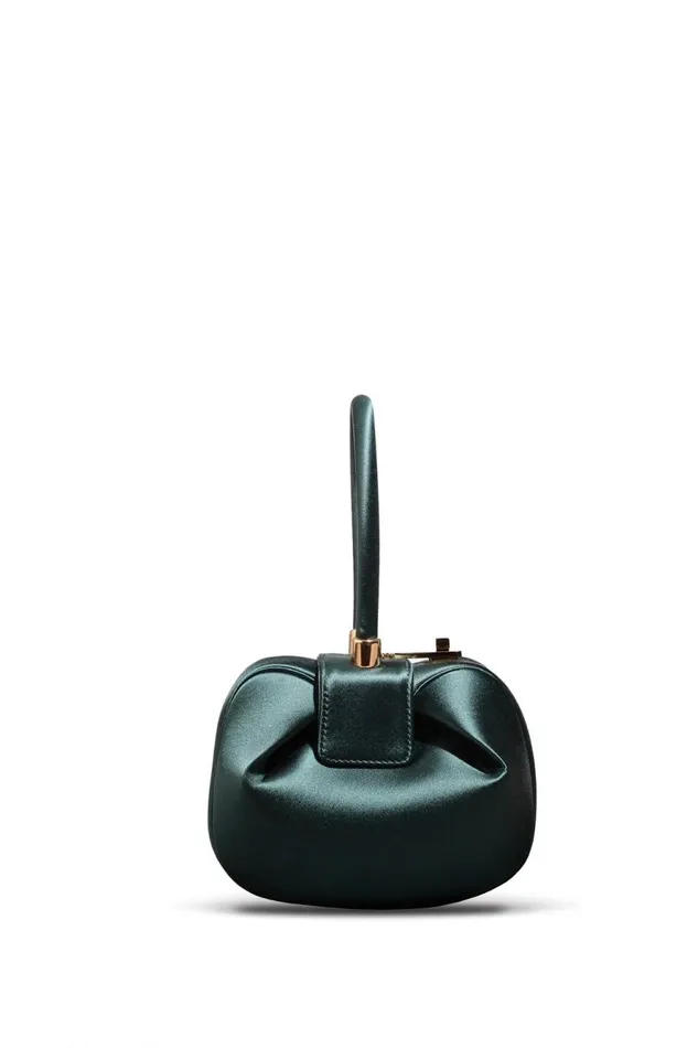 Mini Bags Women Gabriela Hearst Demi Bag In Emerald Satin